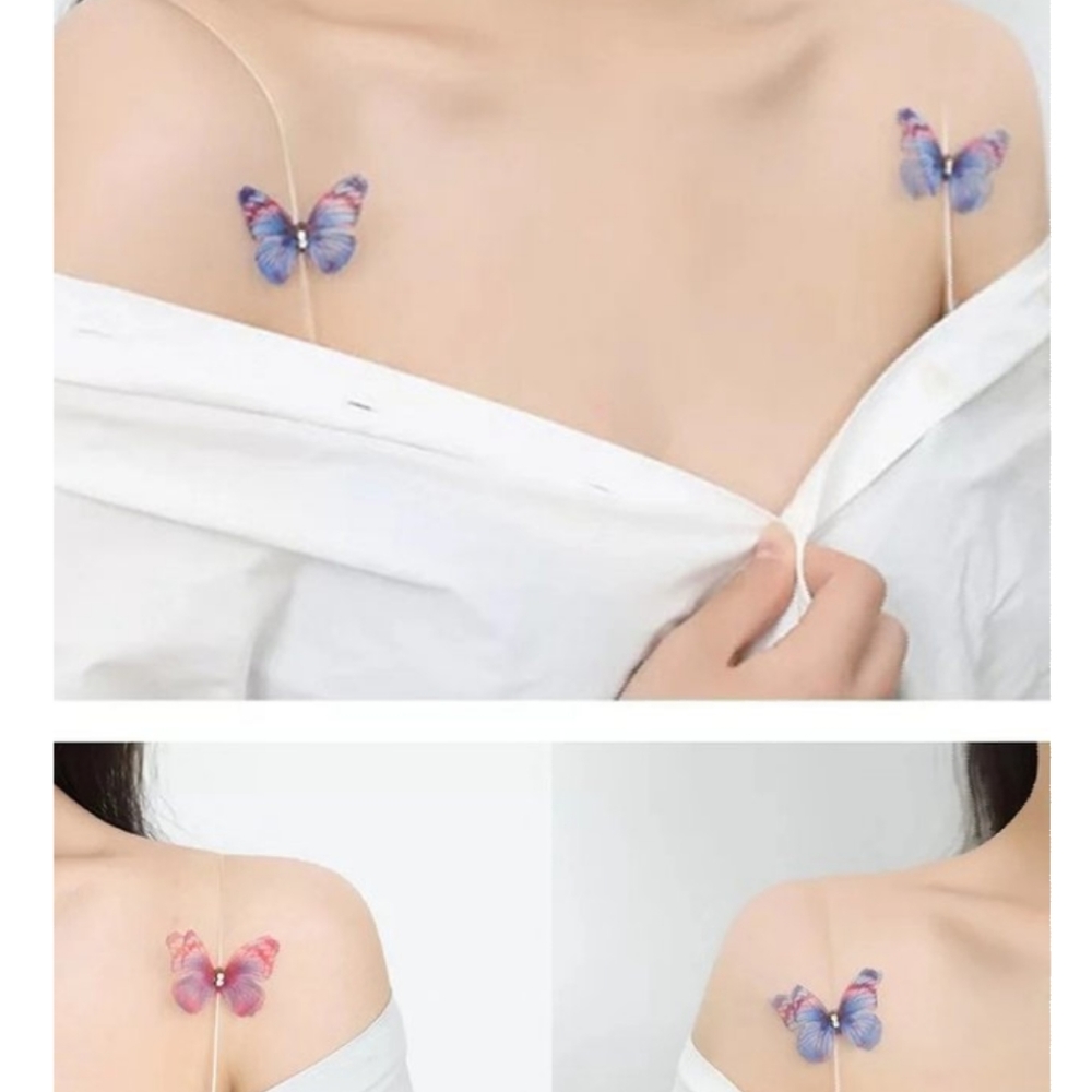 Sale 3 pairs blue red pink bundle butterfly strap